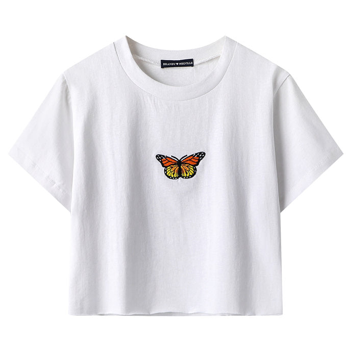 Butterfly Cropped Tee - Vedlit