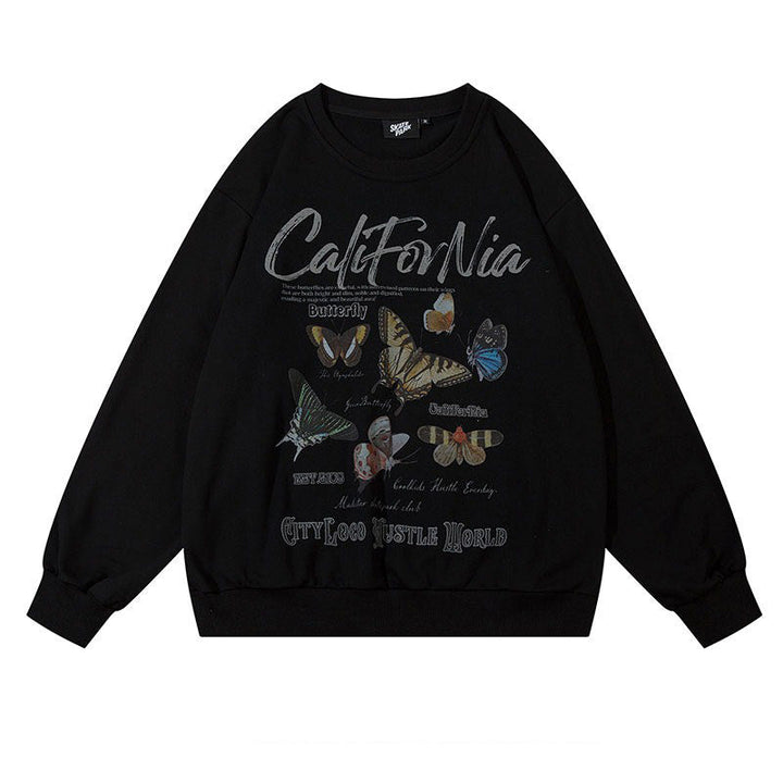 Butterfly Print Aesthetic Sweatshirt - Vedlit