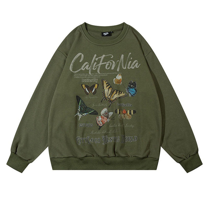 Butterfly Print Aesthetic Sweatshirt - Vedlit