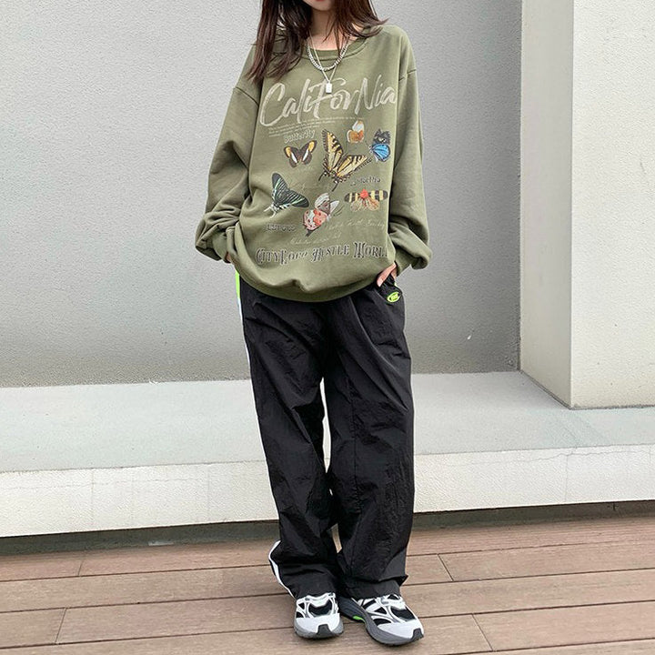 Butterfly Print Aesthetic Sweatshirt - Vedlit