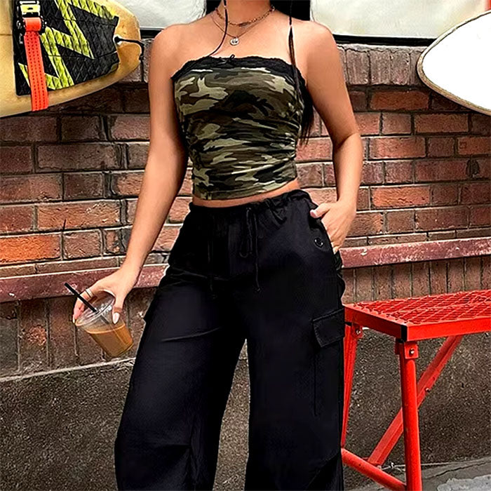 Camouflage Lace Tube Top - Vedlit