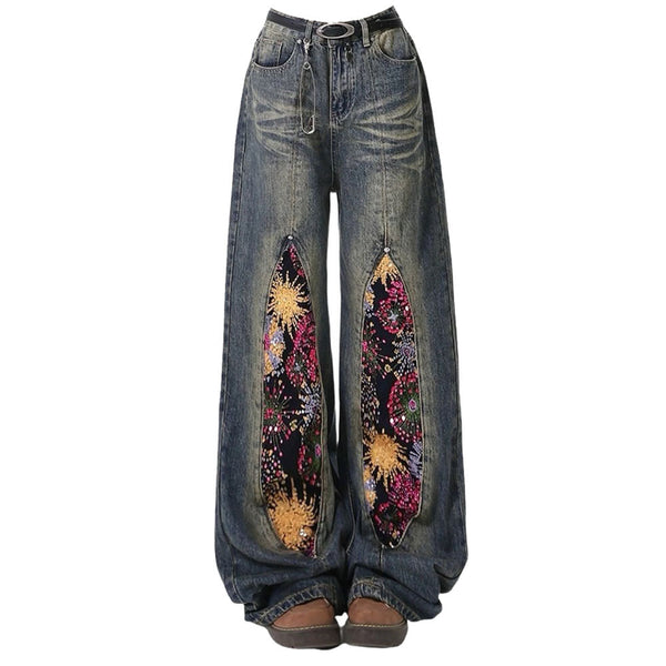 Celestial Magic Wide Leg Jeans - Vedlit
