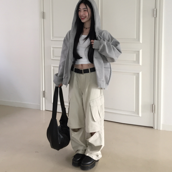 Convertible Cargo Zip-Off Wide-Leg Pants 2-in-1 Shorts - Vedlit