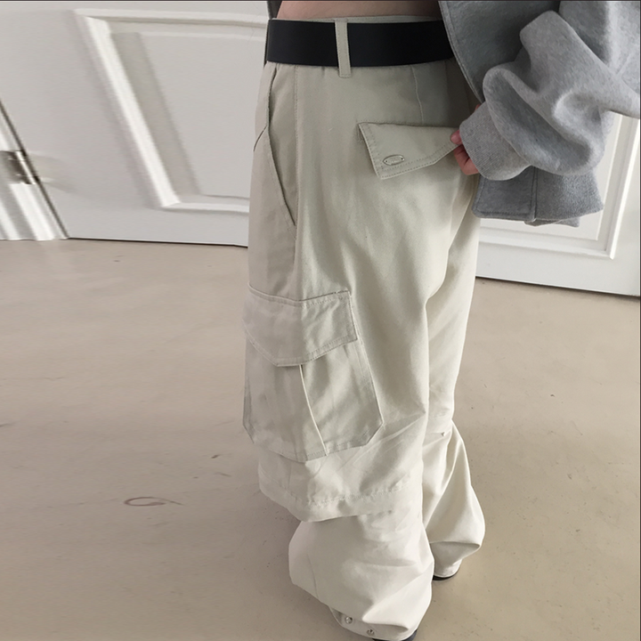 Convertible Cargo Zip-Off Wide-Leg Pants 2-in-1 Shorts - Vedlit