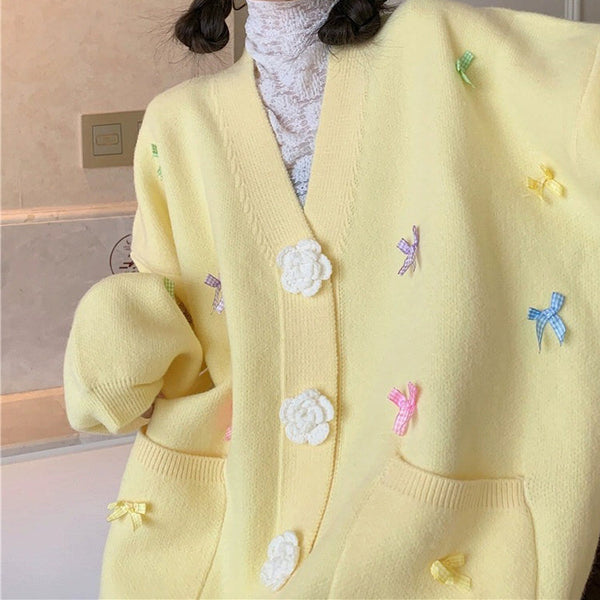 Coquette Girl Bow Cardigan - Vedlit