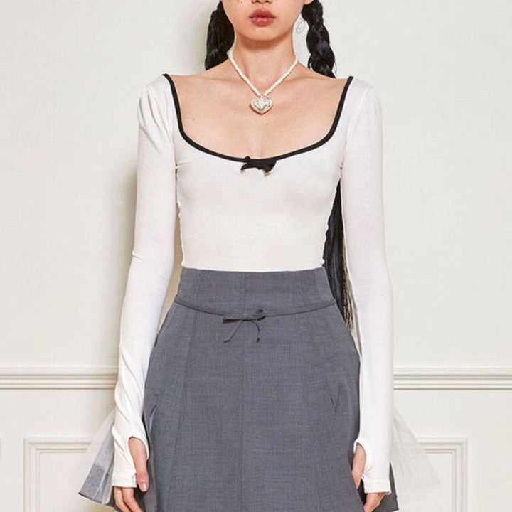 Coquette Aesthetic Long Sleeve Top - Vedlit