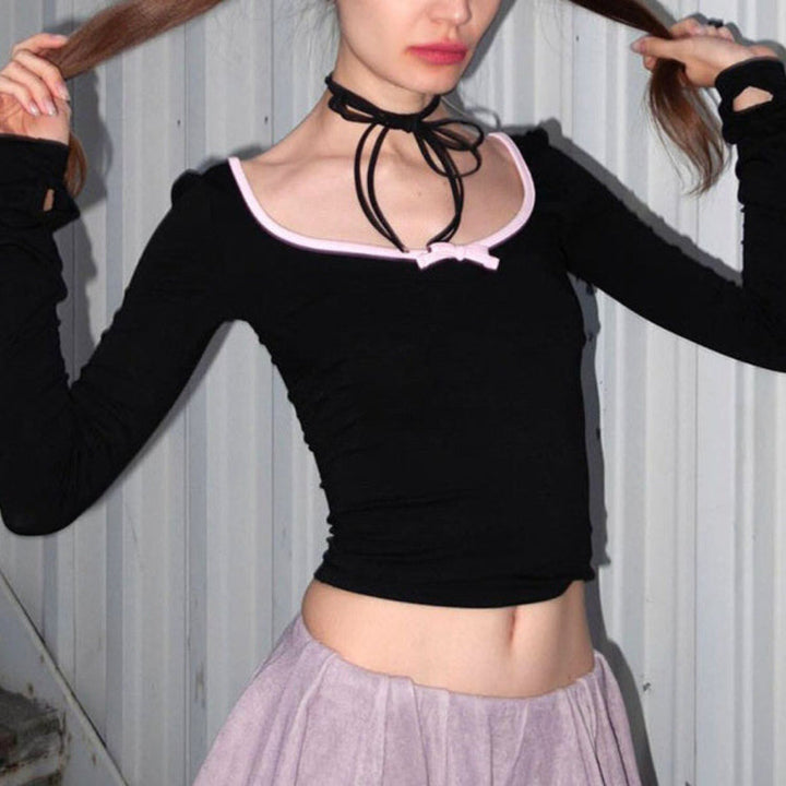 Coquette Aesthetic Long Sleeve Top - Vedlit
