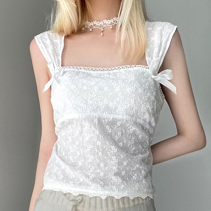 Coquette Aesthetic Lace Top - Vedlit