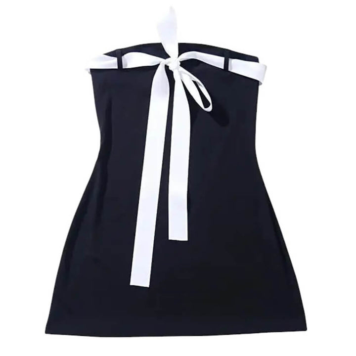 Coquette Aesthetic Bow Mini Dress - Vedlit