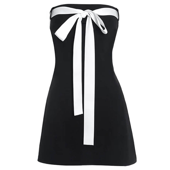Coquette Aesthetic Bow Mini Dress - Vedlit