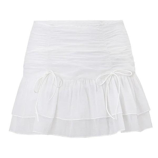 Coquette Aesthetic Ruffled Mini Skirt - Vedlit
