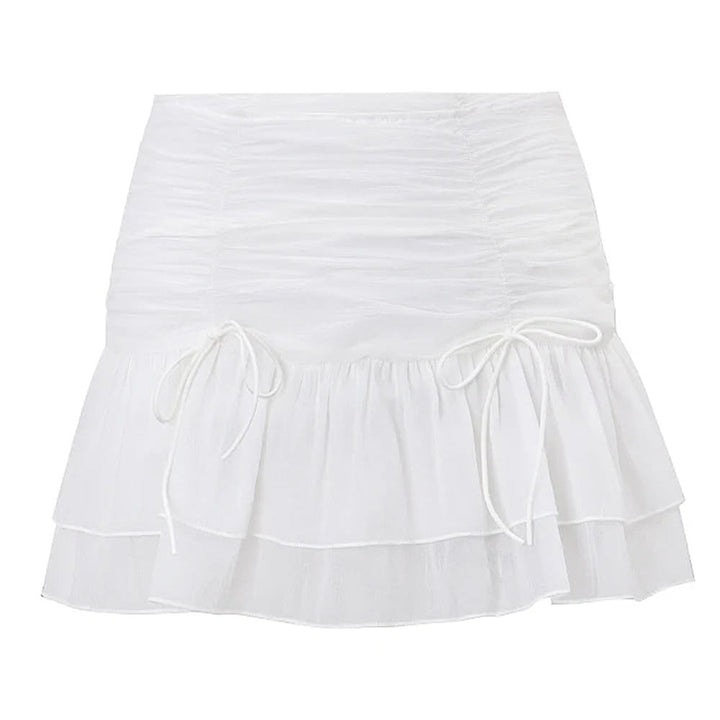 Coquette Aesthetic Ruffled Mini Skirt - Vedlit