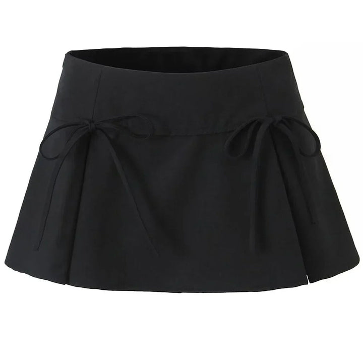 Coquette Bows Pleated Mini Skirt - Vedlit