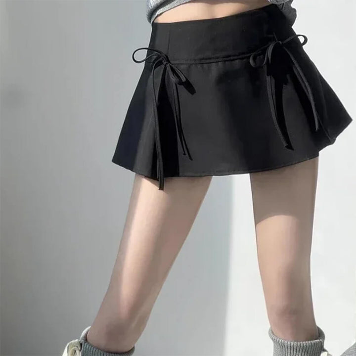 Coquette Bows Pleated Mini Skirt - Vedlit