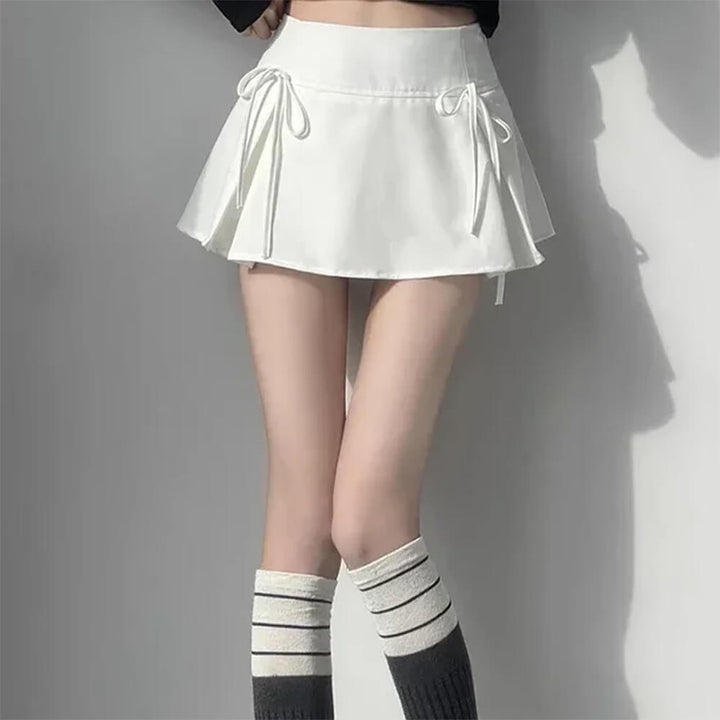 Coquette Bows Pleated Mini Skirt - Vedlit