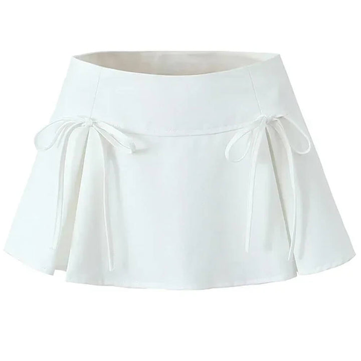 Coquette Bows Pleated Mini Skirt - Vedlit