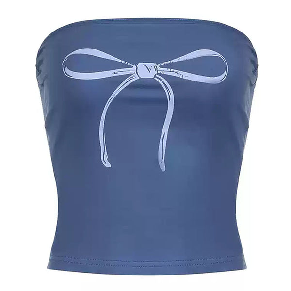 Coquette Bow Y2K Tube Top - Vedlit