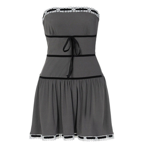 French Maid Grey Dress - Vedlit