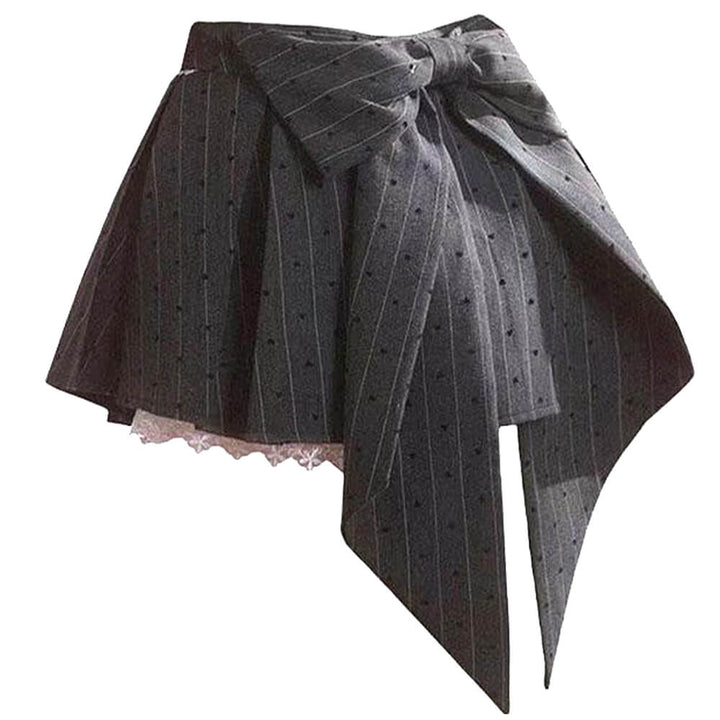 Coquette Lace Bow Pleated Skirt - Vedlit