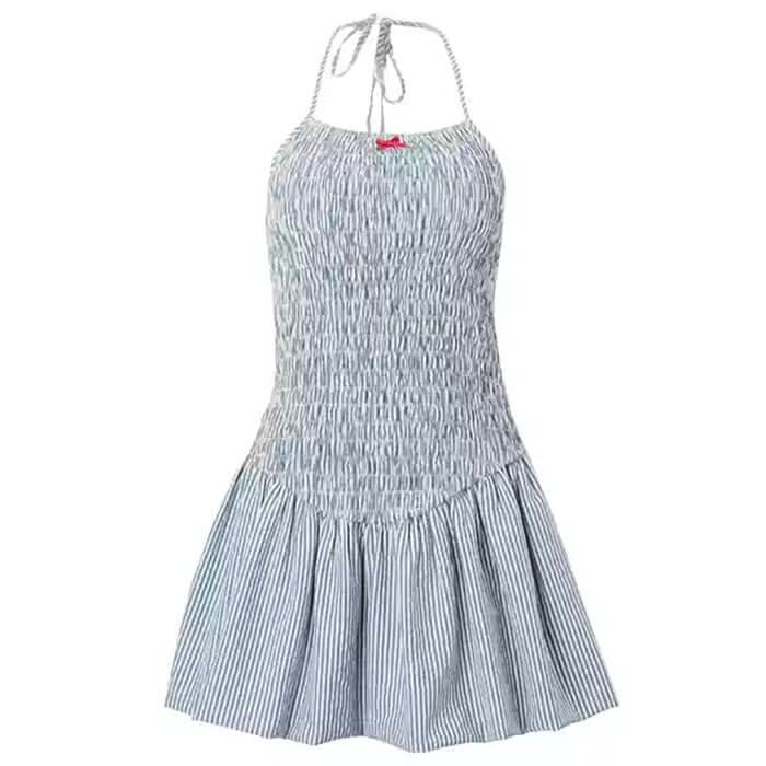Coquette Shirred Mini Dress - Vedlit