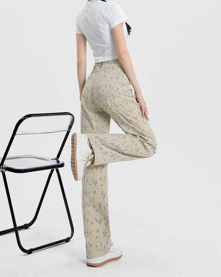 Cottagecore Aesthetic Floral Pants - Vedlit