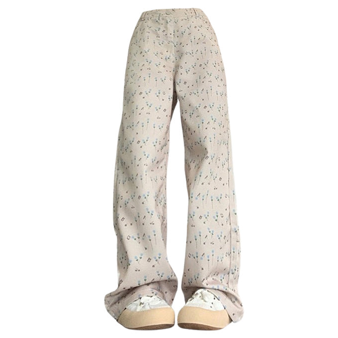 Cottagecore Aesthetic Floral Pants - Vedlit