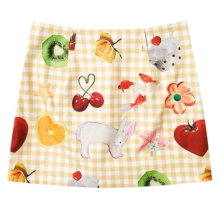 Cottagecore Aesthetic Gingham Skirt - Vedlit