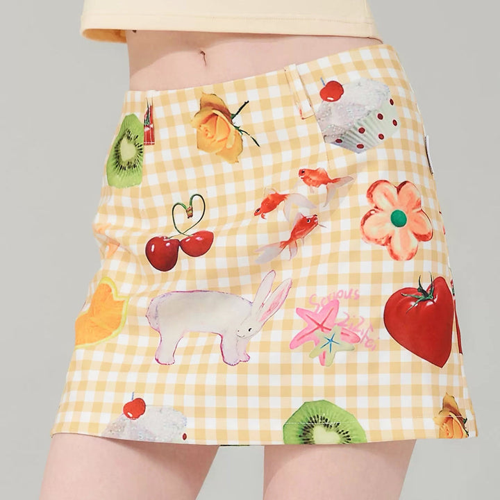 Cottagecore Aesthetic Gingham Skirt - Vedlit