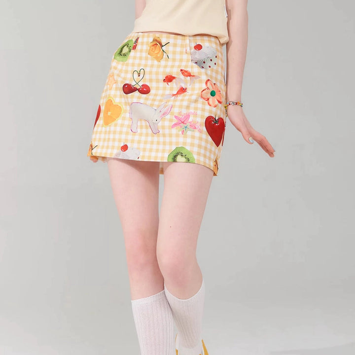 Cottagecore Aesthetic Gingham Skirt - Vedlit