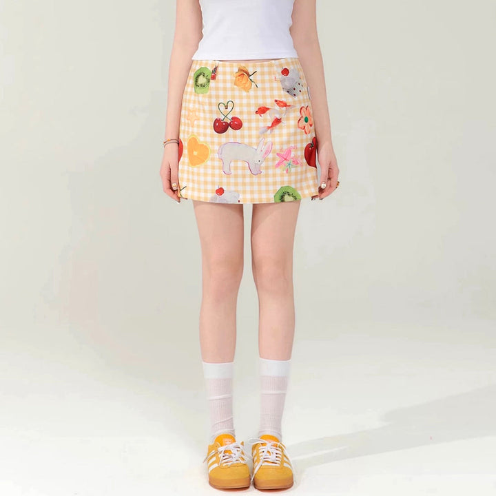 Cottagecore Aesthetic Gingham Skirt - Vedlit