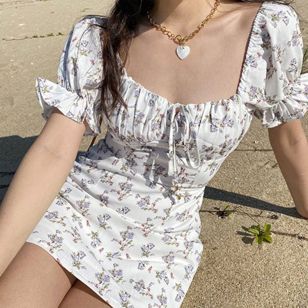 Cottagecore Mini Dress - Vedlit