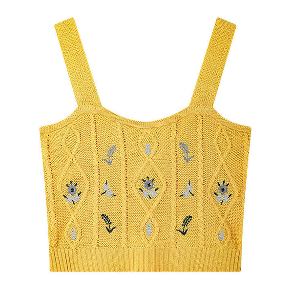 Cottagecore Knit Tank Top - Vedlit