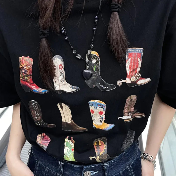 Cowboy Boots Graphic Tee - Vedlit