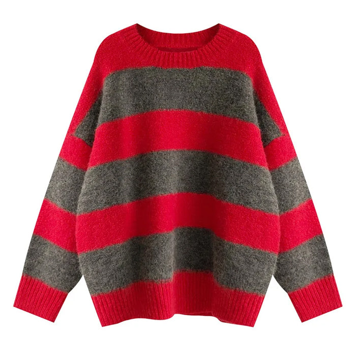 Cozy Days Striped Sweater - Vedlit