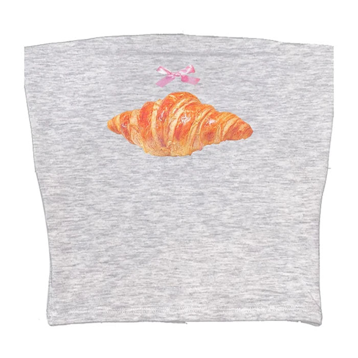 Croissant Print Tube Top - Vedlit