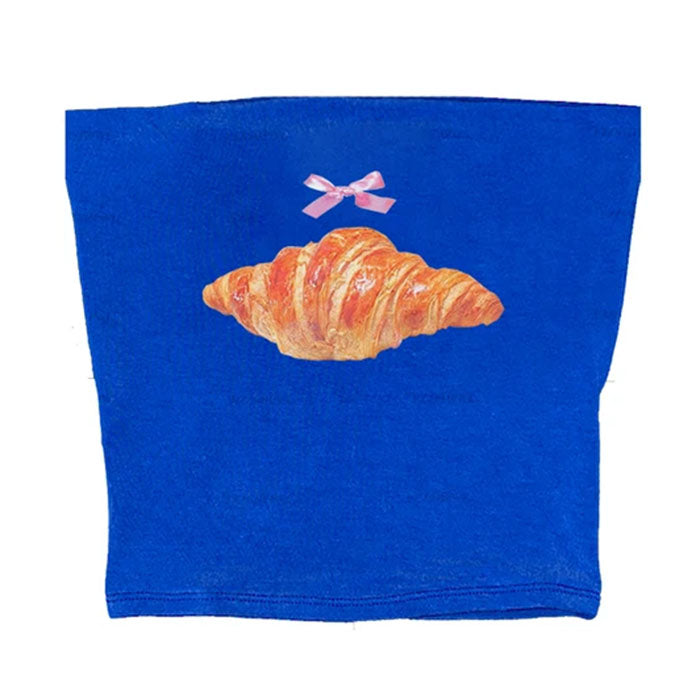 Croissant Print Tube Top - Vedlit