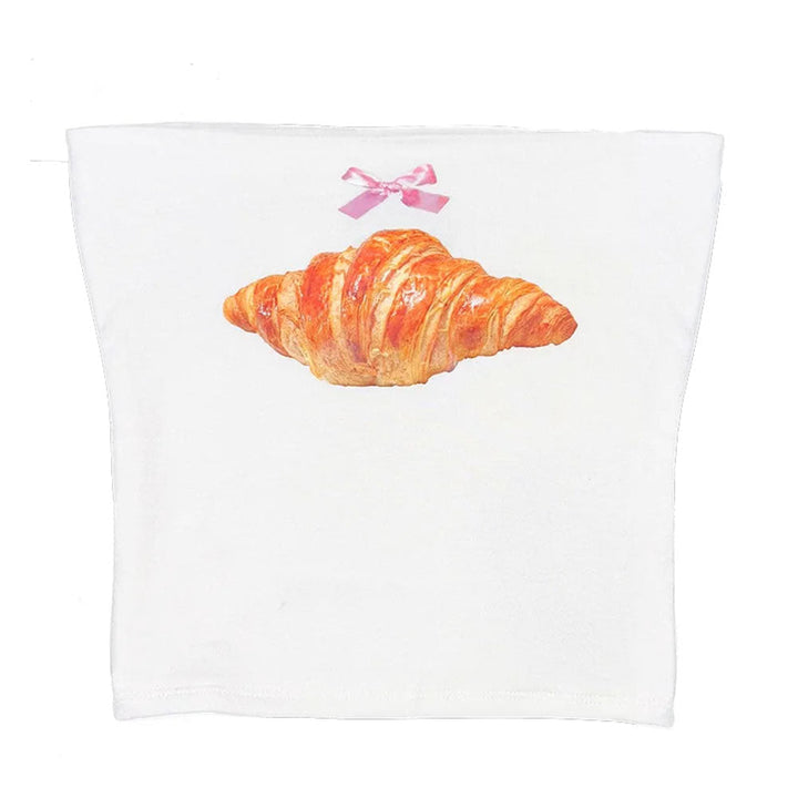 Croissant Print Tube Top - Vedlit