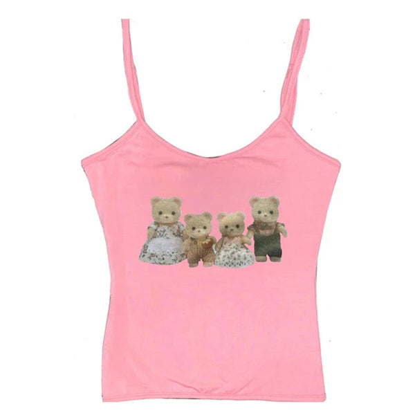 Y2K Cute Bears Tank Top - Vedlit