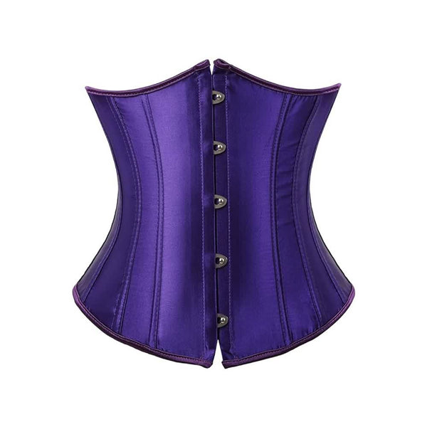 Dark Purple Gothic Underbust Corset - Vedlit