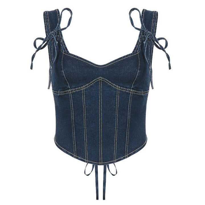 Like It's 2003 Y2K Denim Corset - Vedlit