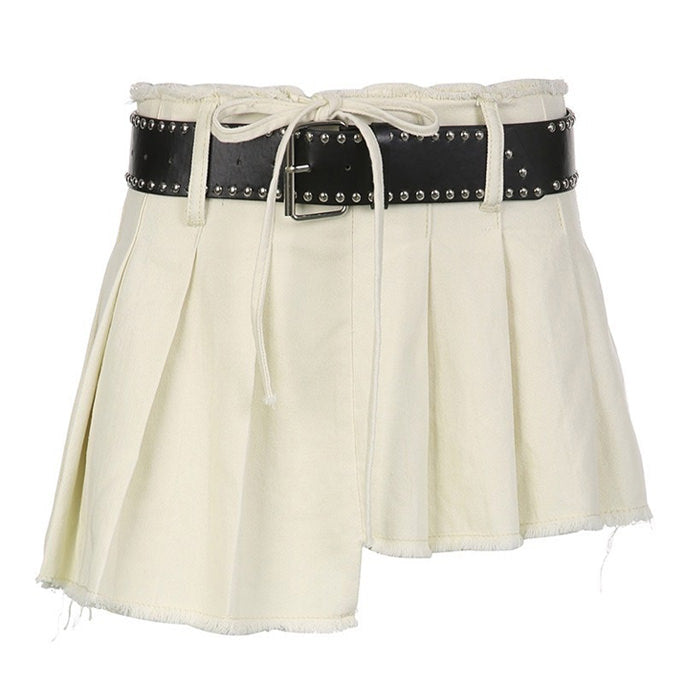 Distressed Mini Skirt - Vedlit