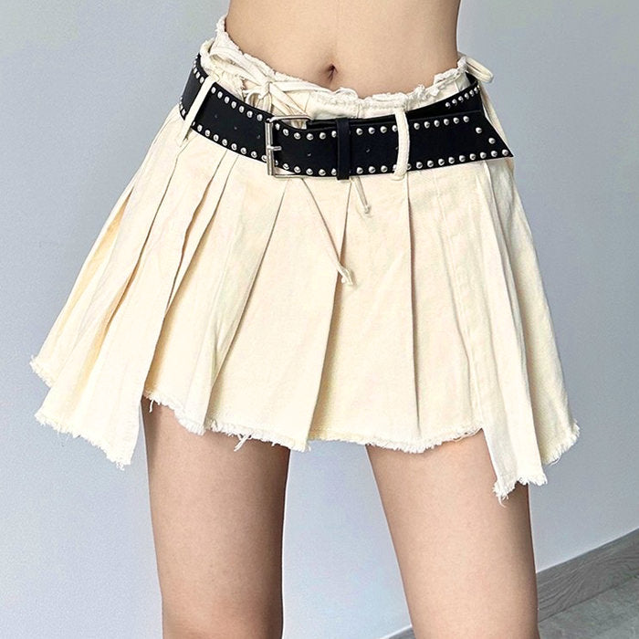 Distressed Mini Skirt - Vedlit