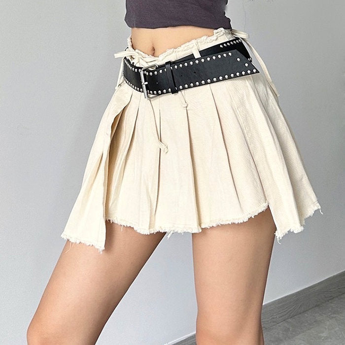 Distressed Mini Skirt - Vedlit