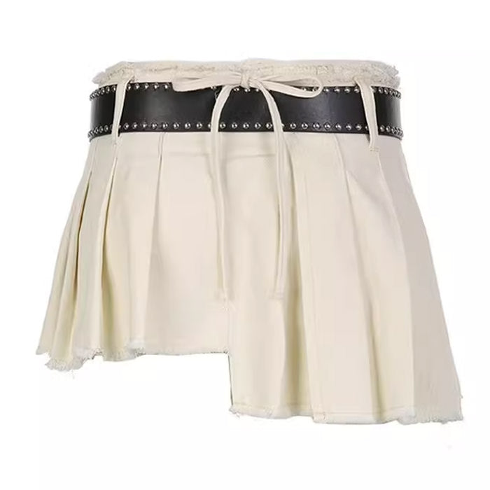Distressed Mini Skirt - Vedlit