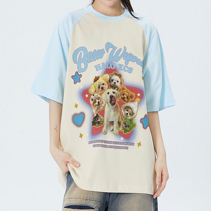 Puppy Oversized Graphic Tee - Vedlit