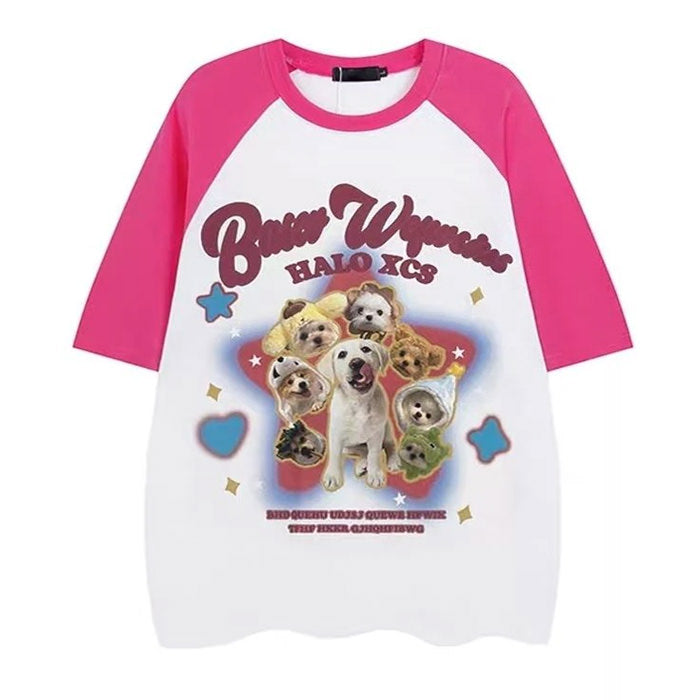 Puppy Oversized Graphic Tee - Vedlit