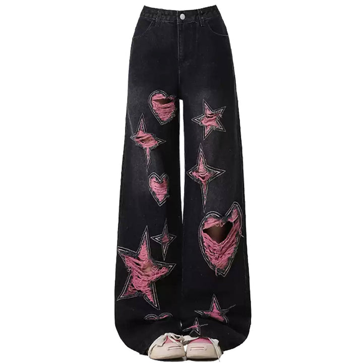 Emo Phase Wide-Leg Jeans - Vedlit