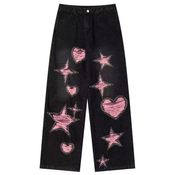 Emo Phase Wide-Leg Jeans - Vedlit