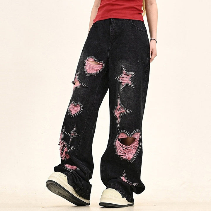 Emo Phase Wide-Leg Jeans - Vedlit