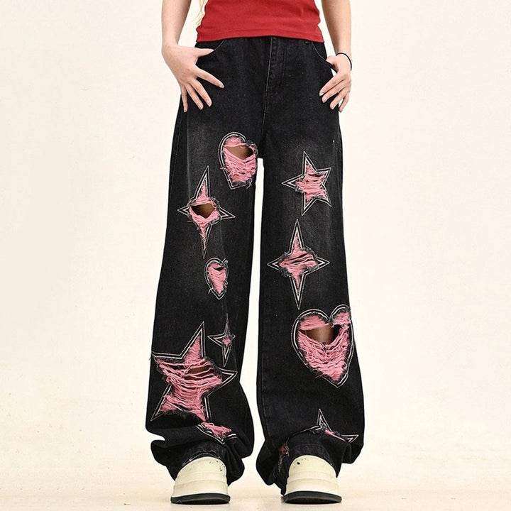 Emo Phase Wide-Leg Jeans - Vedlit